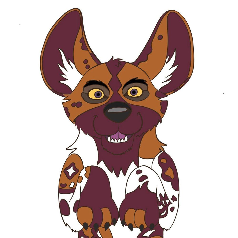 CBD the African wild dog drawn and colored in Disneys lion king style