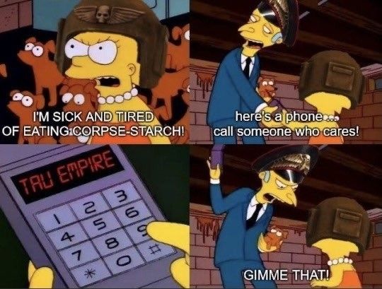 Lisa Simpson deflecting to the tau empire 