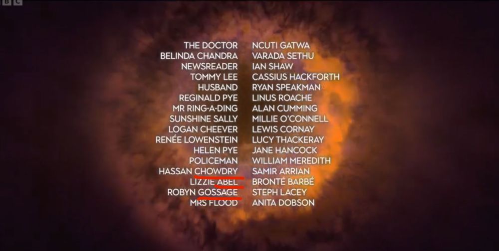 The fans have surnames in the credits of the episode.