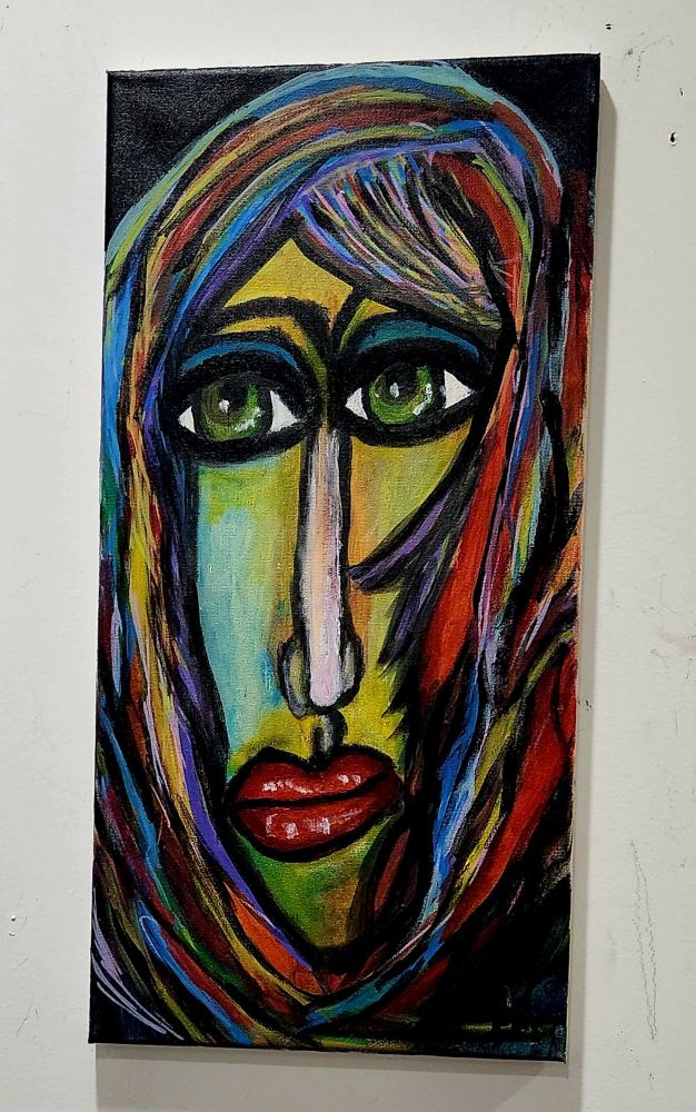 Thirty Paintings in Thirty Days' Being Human'  

Day 17 : 'Inner Diva'  

Todays painting is a visual representation of  femininity and self-expression.

This caricature features a  female figure with playful, colourful flowing hair, showing us the boldness and creativity that we all possess .