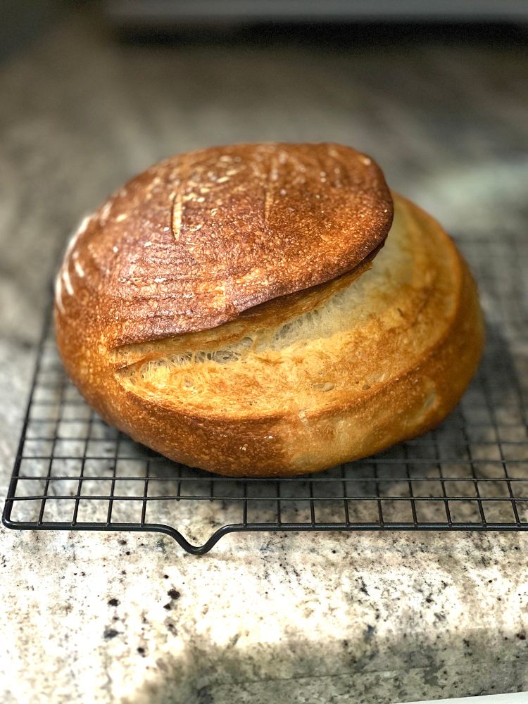 Homemade sourdough bread.