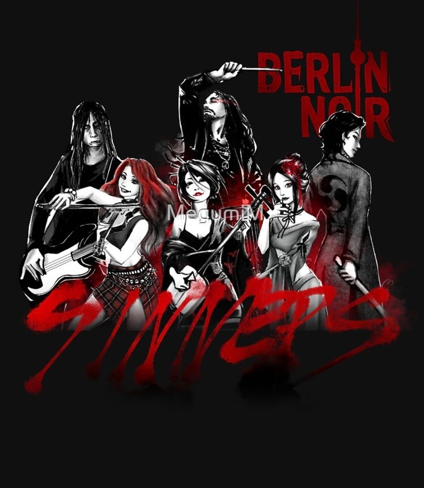 Artwork zur Vampire-PnP-Kampagne "Berlin Noir": Charakterporträt der Band "Sinners"