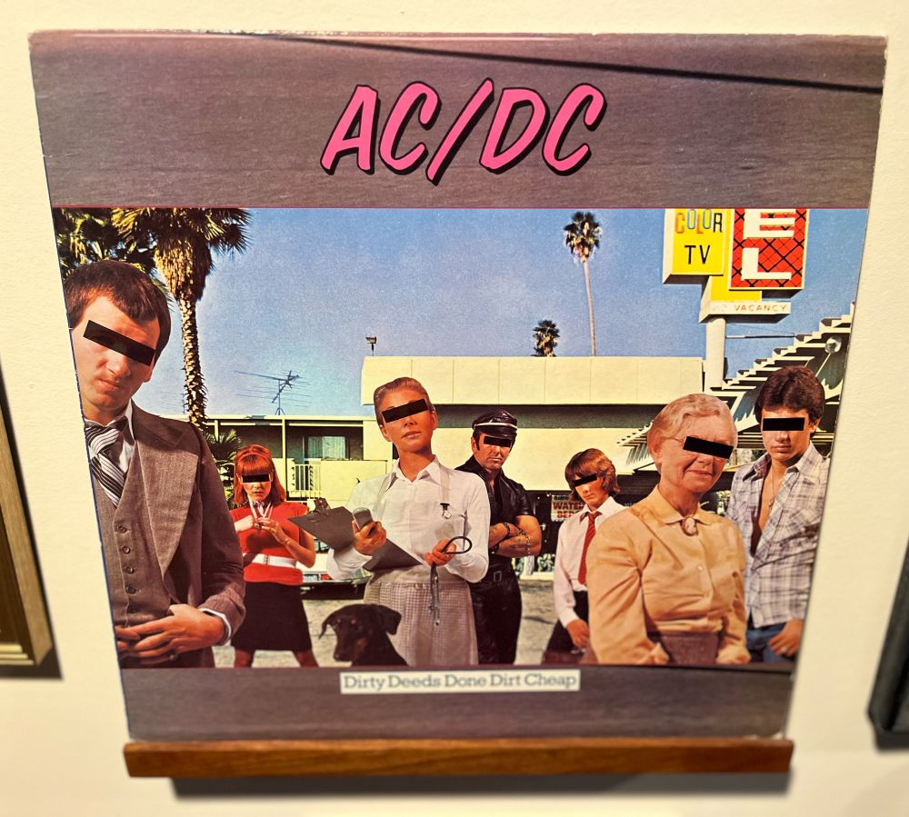 Front cover of AC/DC’s Dirty Deeds Done Dirt Cheap (1981). (Canadian re-release.)