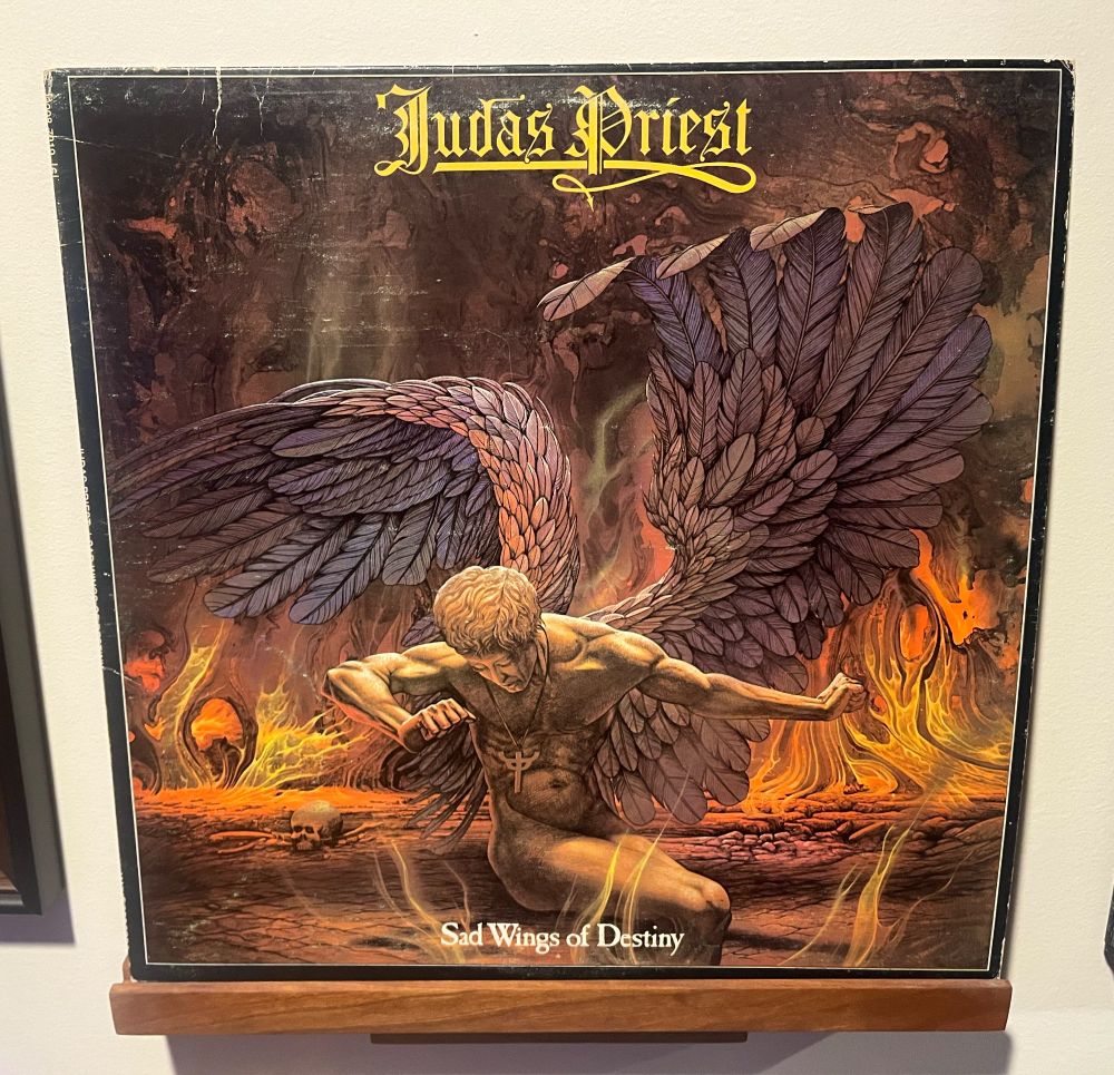 Front cover of Judas Priest’s Sad Wings of Destiny (1976).