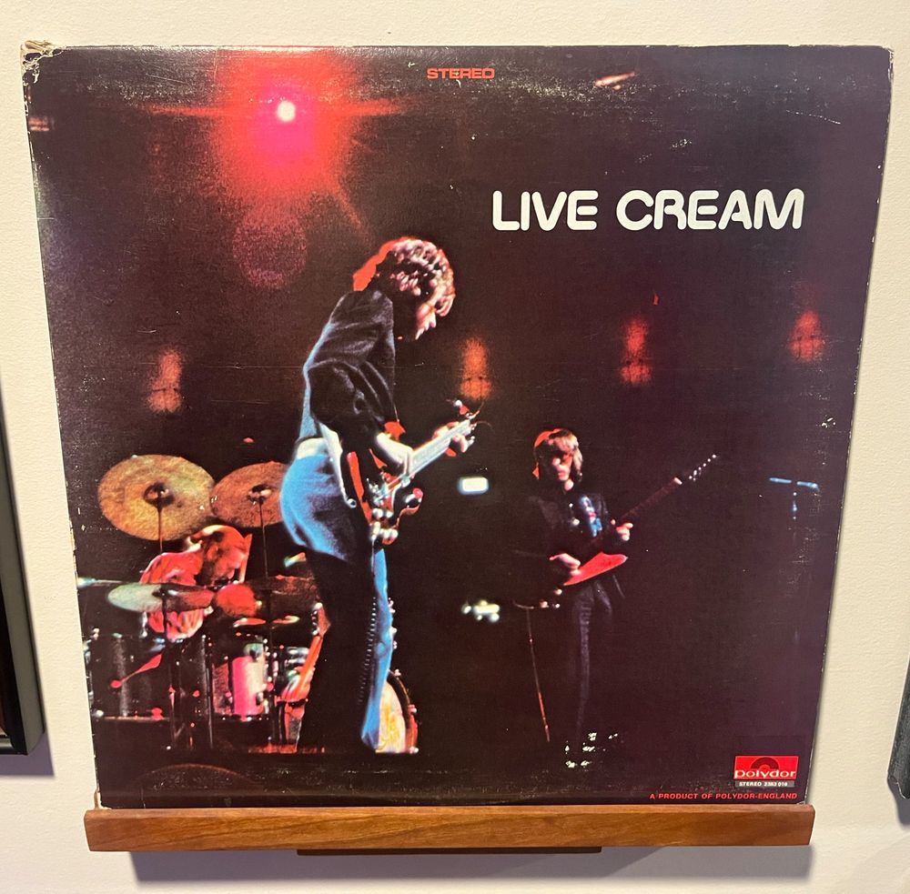 Front cover of Cream’s Live Cream LP (1972).