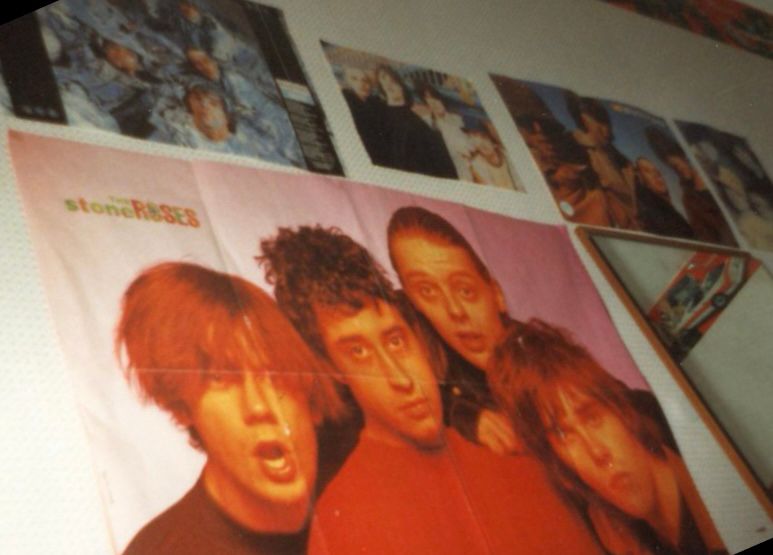 Stone Roses posters on a wall
