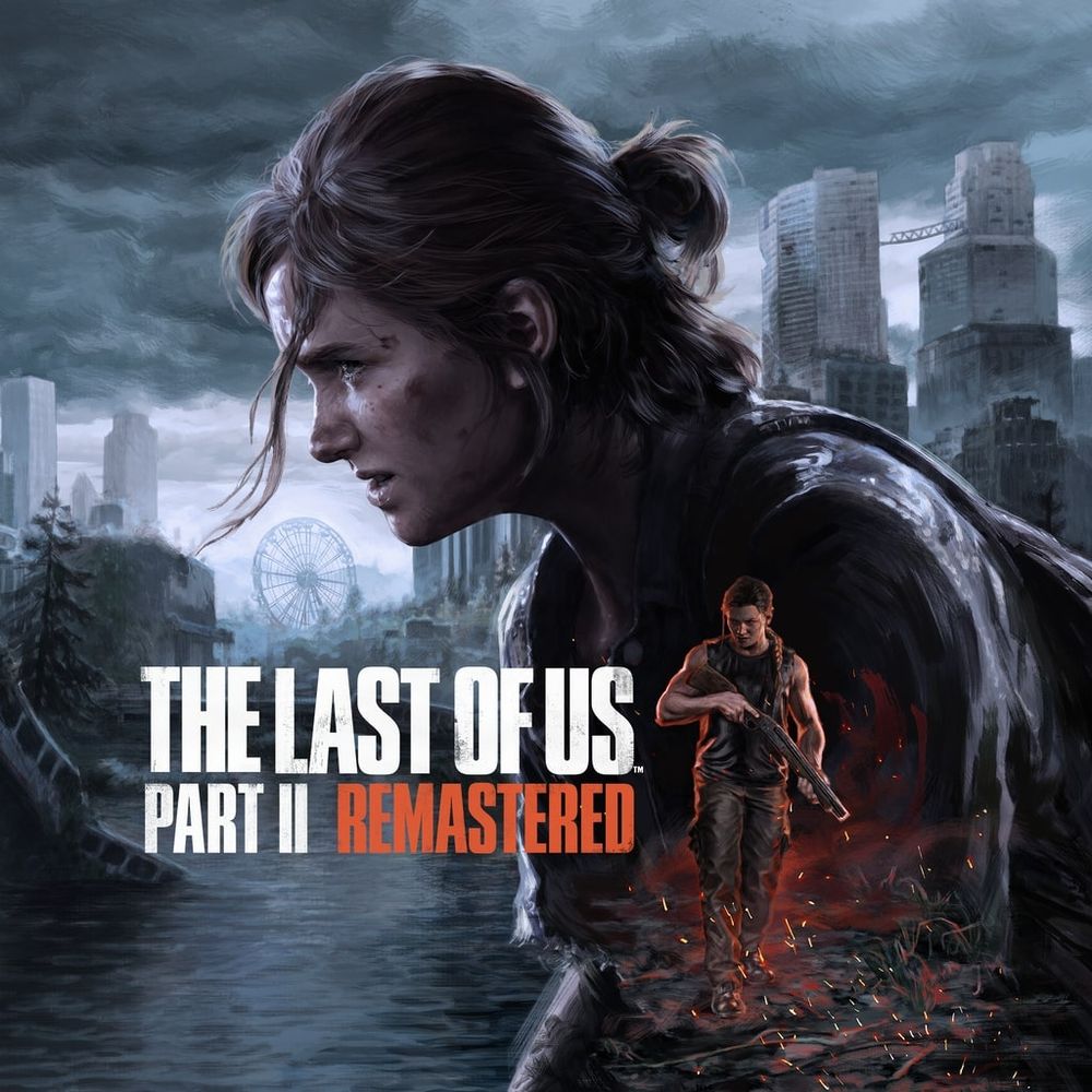 Logo and cover art for The Last of Us Part II Remastered.