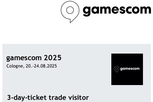 A 3 day trade ticket for Gamescom in Cologne, Germany