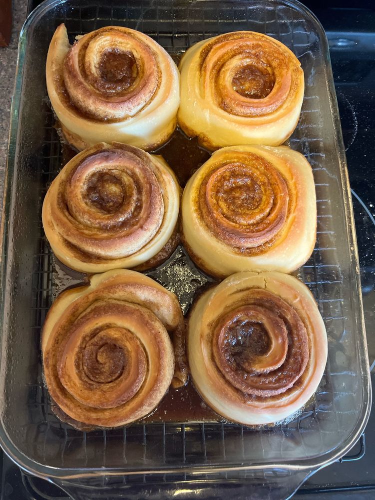 Unfrosted cinnamon rolls