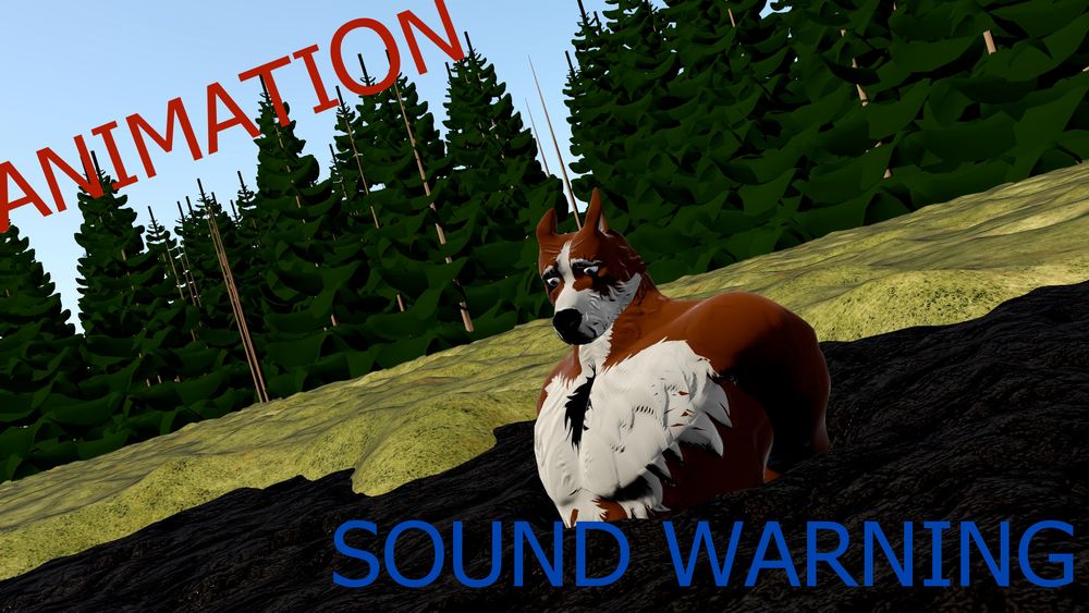 a anthro wolf is tied up in quicksand. This is an animated loop of him trying to get out.

Nsfw . Bondage . Sound warning .