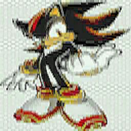 Shadow the Hedgehog art from Sonic Adventure 2, compressed with DXT5 compression