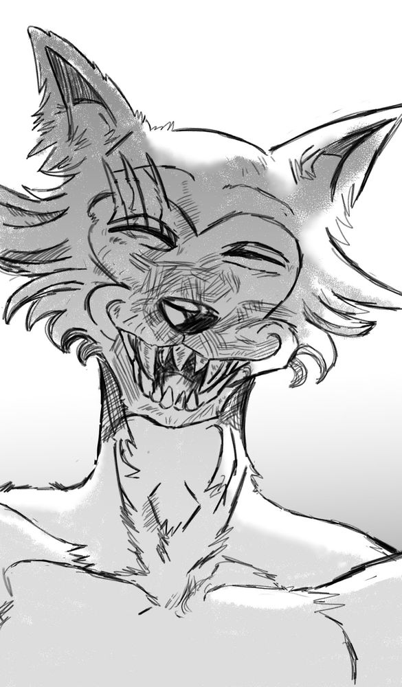 Study of a panel of Legoshi smiling.
