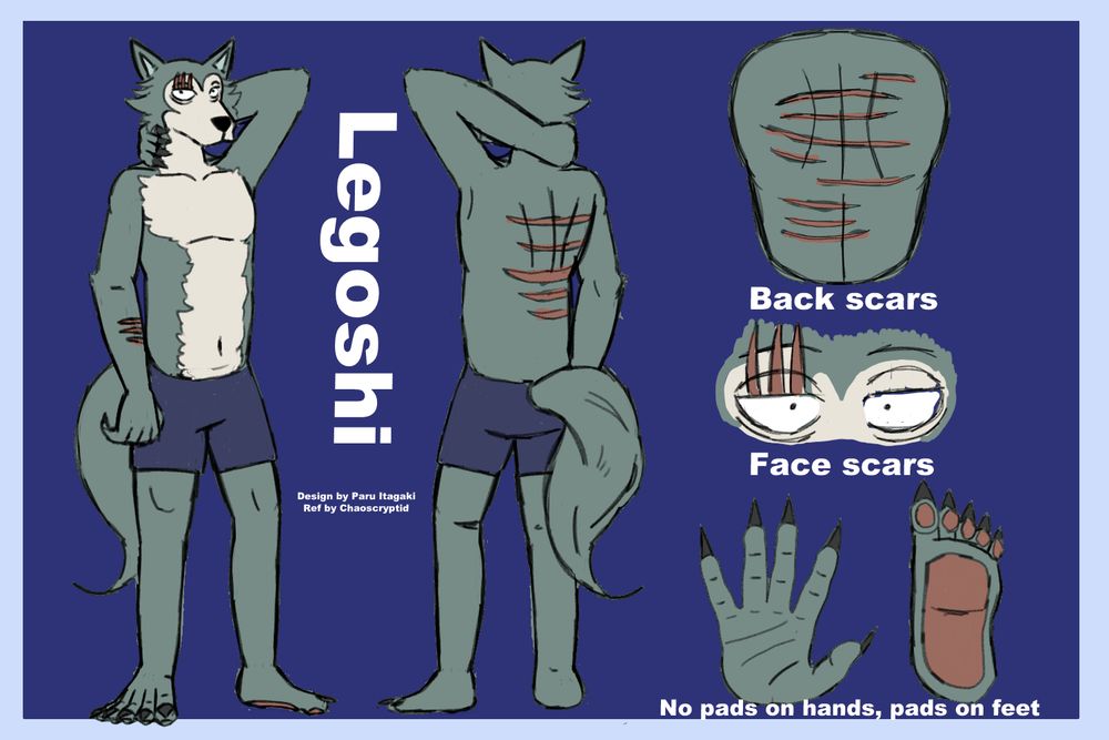 Legoshi reference without clothes