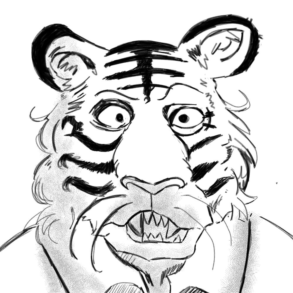 Study of a panel of Bill looking a bit shocked.