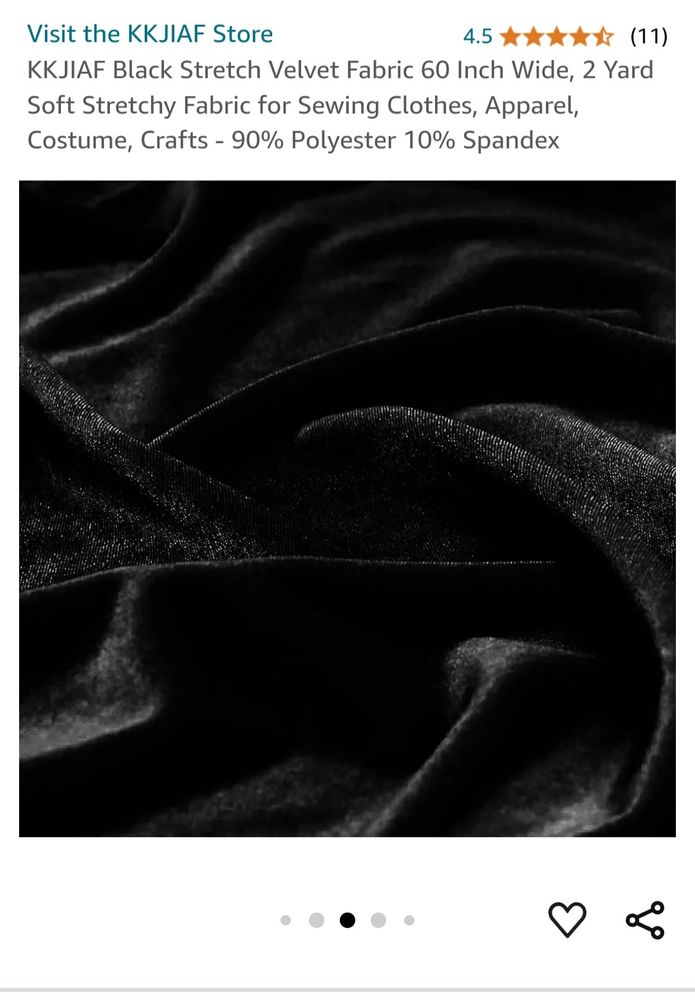 Black velvet fabric
