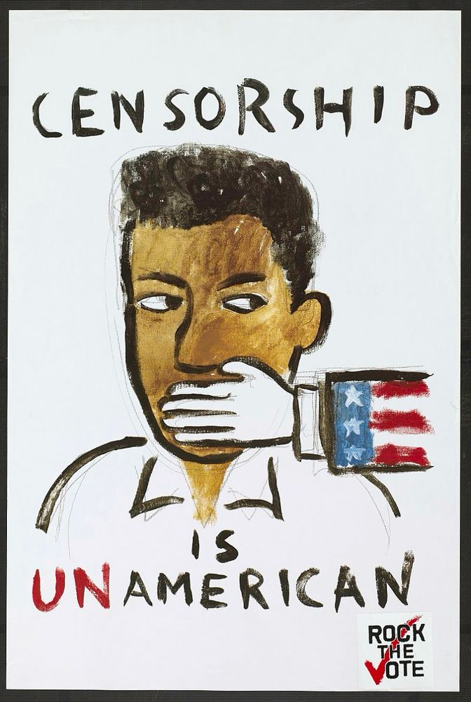Censorship is UNAMERICAN poster from the 90’s