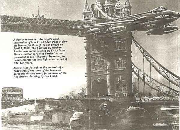 Fallece a los 89 años el piloto que voló con su caza a reacción bajo el puente de la Torre de Londres - Sandglass Patrol