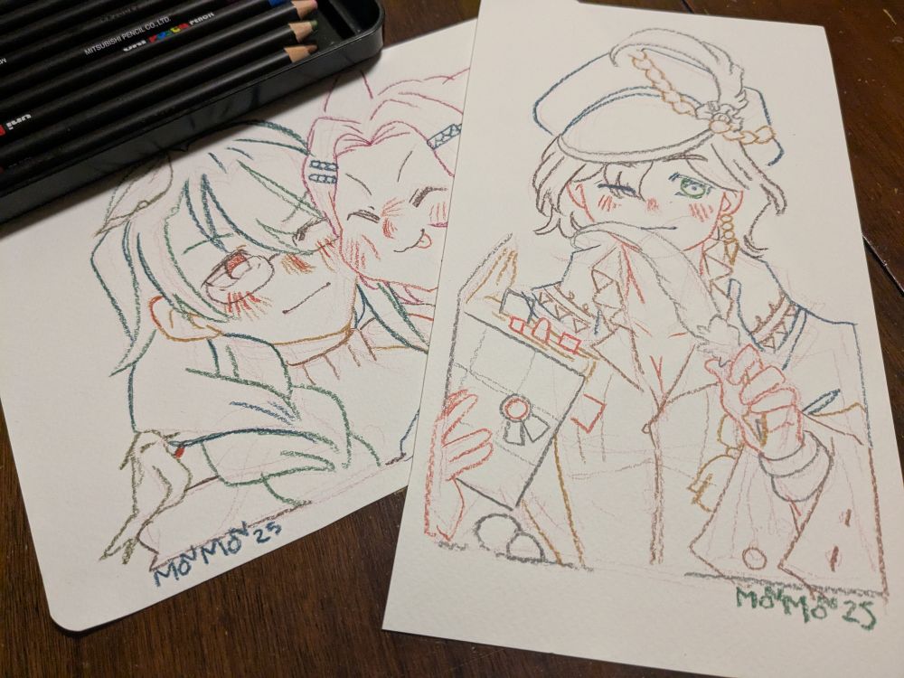 Pencil lineart of commissions for otakuthon!