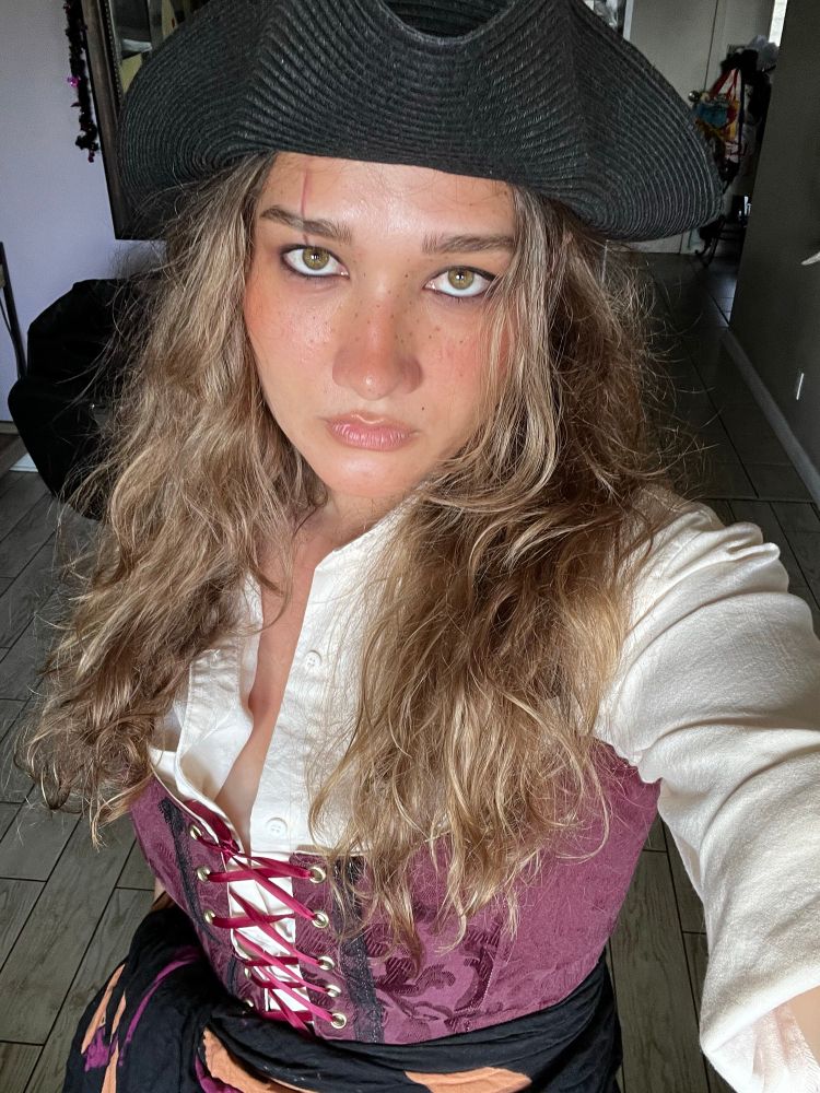 selfie of me dressed as a pirate