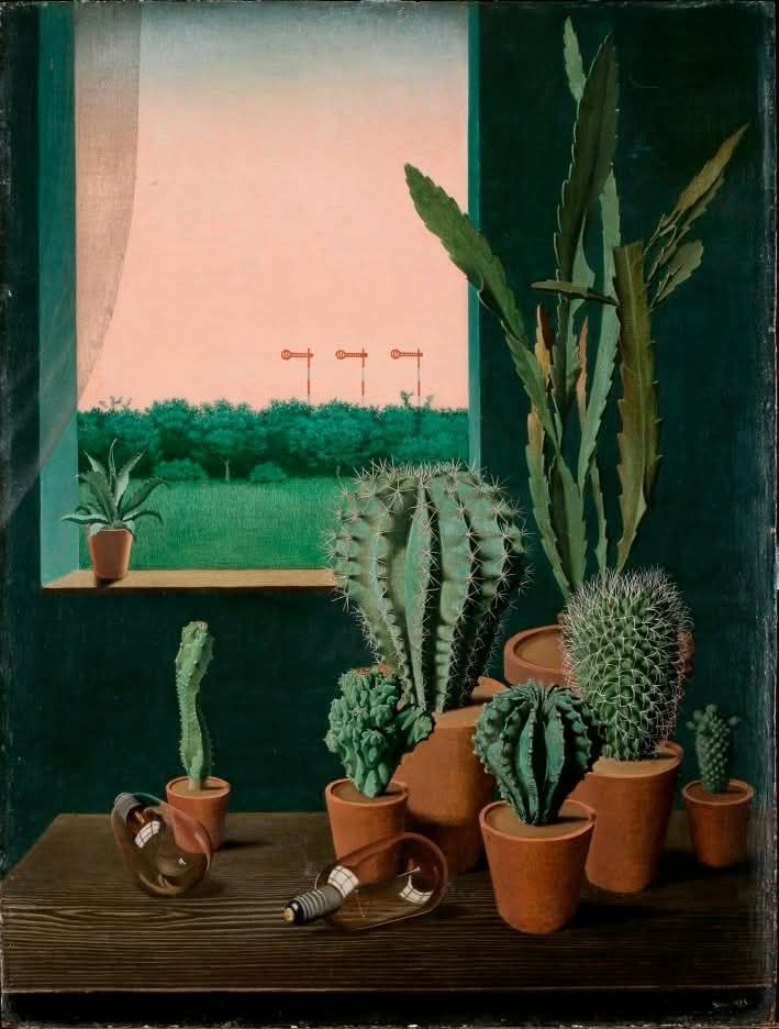 GEORG SCHOLZ

Kakteen und Semaphore, 1923

Kaktus og signalmaster /
Cactuses and Signal Masts