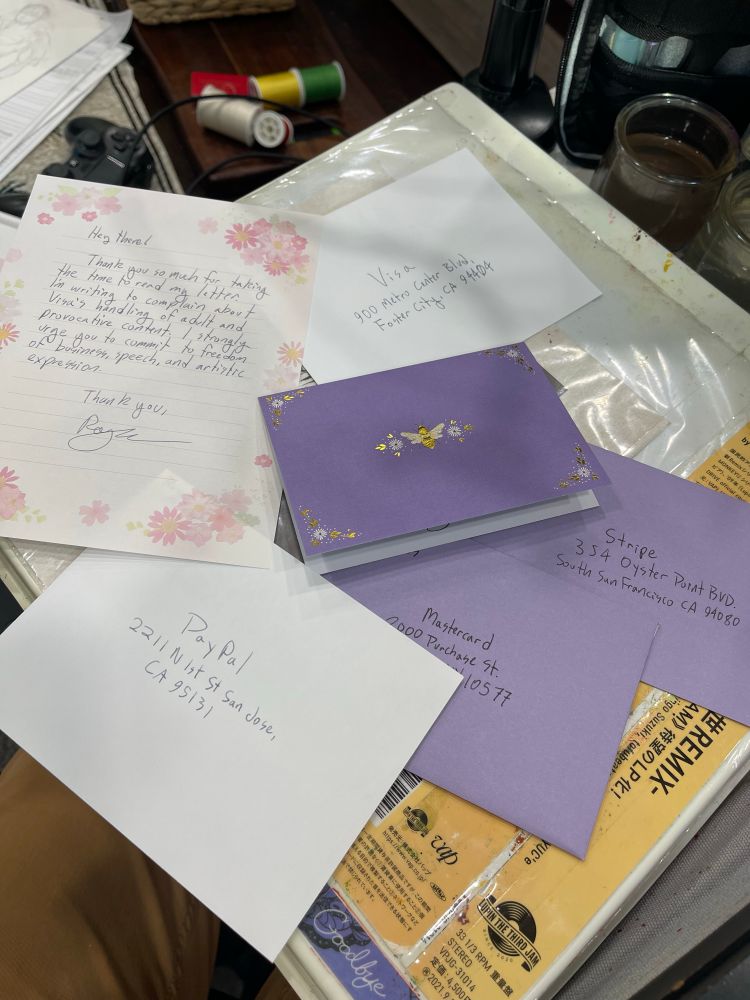 A photograph of letters