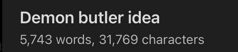 Demon butler idea
5,743 words, 31,769 characters
