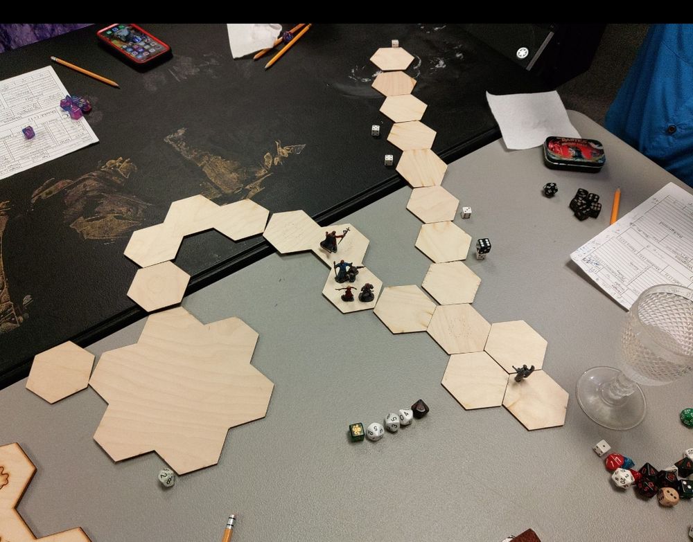 Small camera layout with the Genehex Modular Terrain System tiles