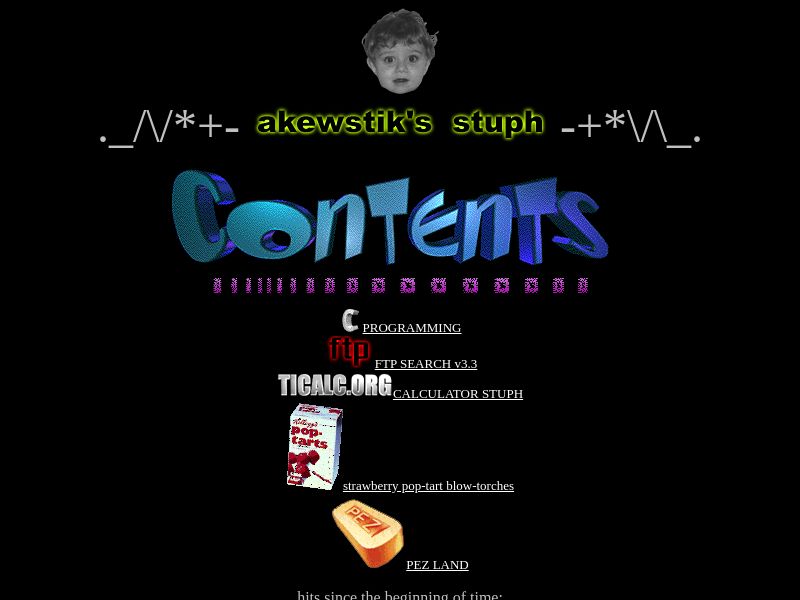 A screengrab from the website's front page.