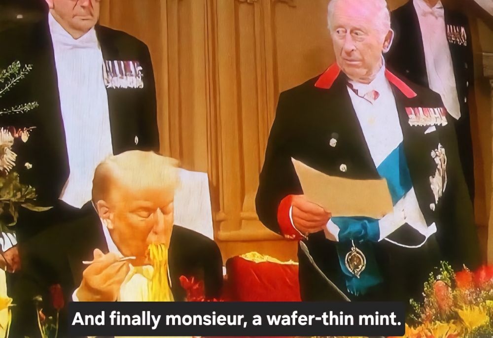 Trump eating spaghetti 