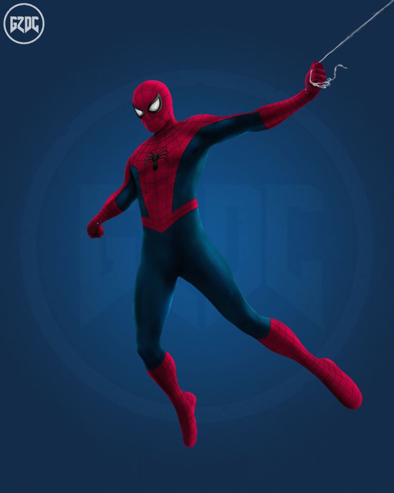 Kunal’s classic Spider-Man suit design