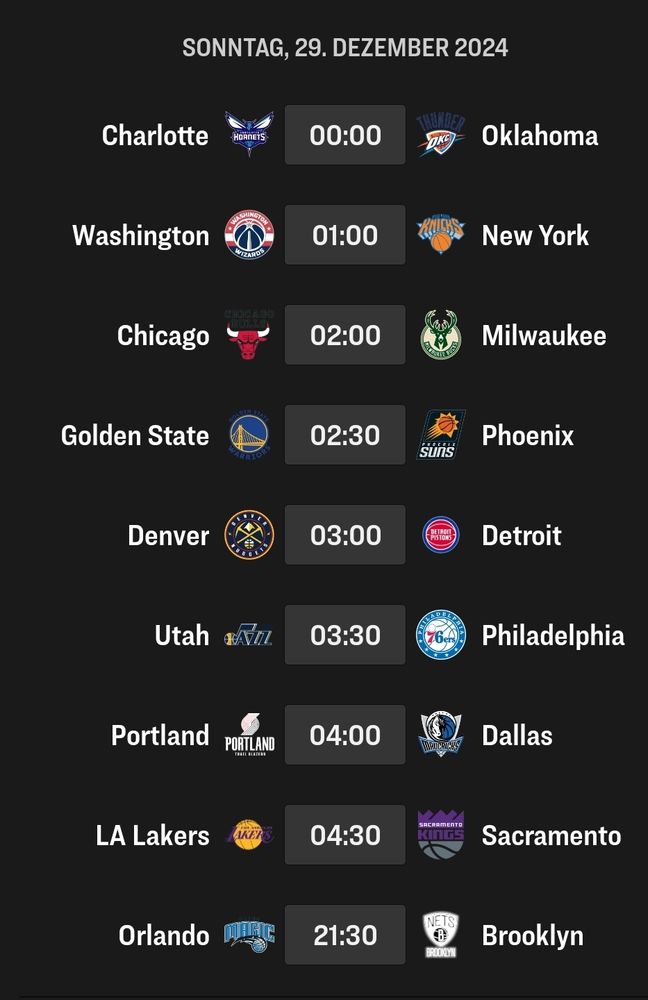 NBA schedule for December 28th! 