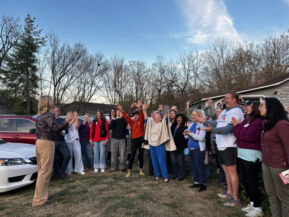 Group of Dems at the WCDPTN HQ ready to go canvass and make phone calls with Aftyn