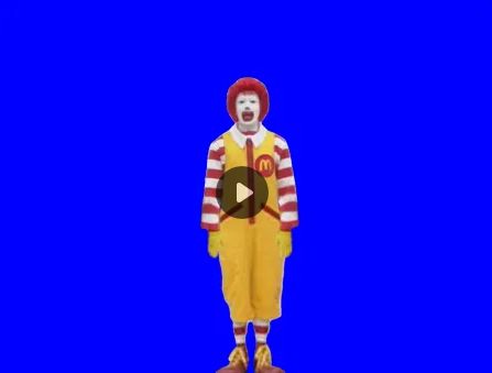 screenshot of a discord embed (lol), it is Ronald McDonald (about to do the ran ran ruu) standing in front of a blue screen