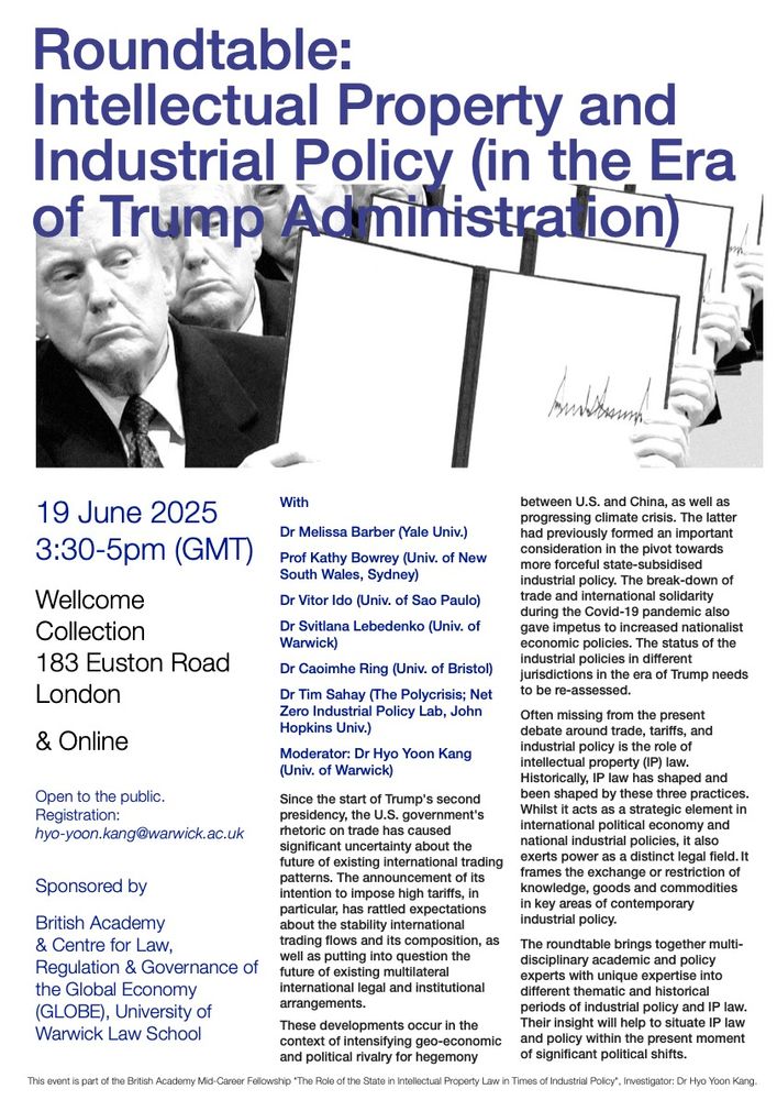 A flyer for the roundtable with a picture of multiple Trumps holding an executive order where only his signature is visible. For the full text (it is long), please message me or leave a reply.