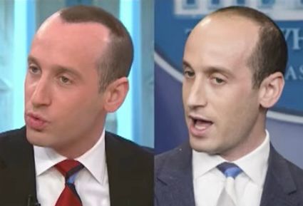 Steven Miller and his sprayed on hair.