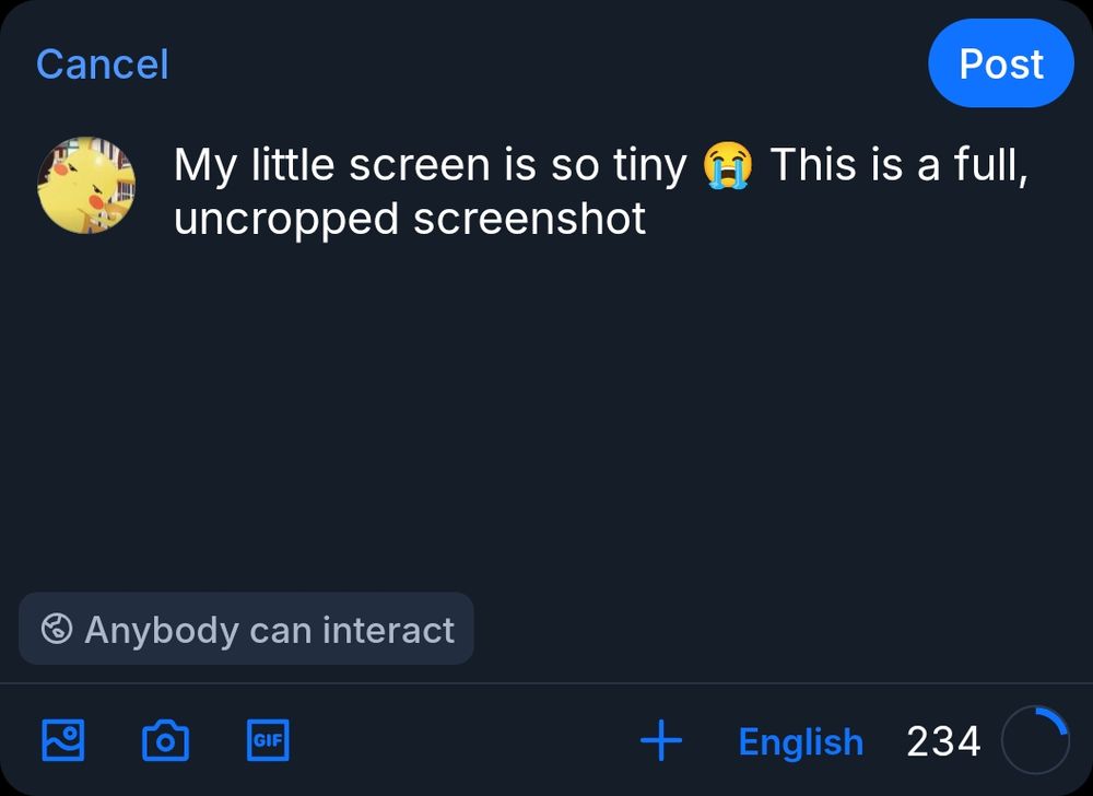 A screenshot of this post from a tiny display