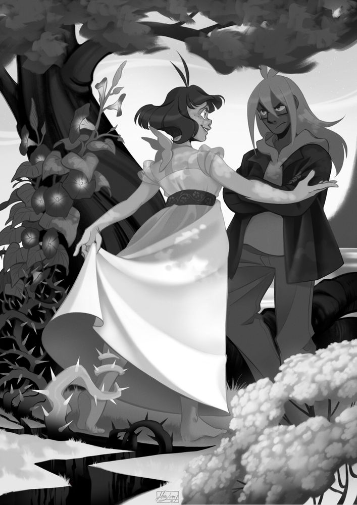 Illustration of a scene from my Graphic Novel, "Musa's Garden" (2024)