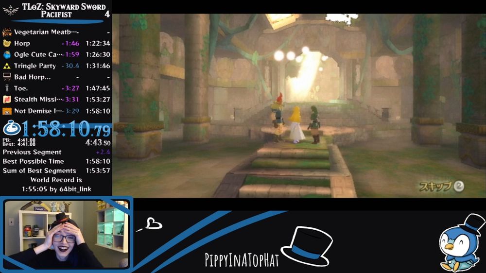 Silly Pippy gets a sub 2 hours in Skyward Sword Pacifist