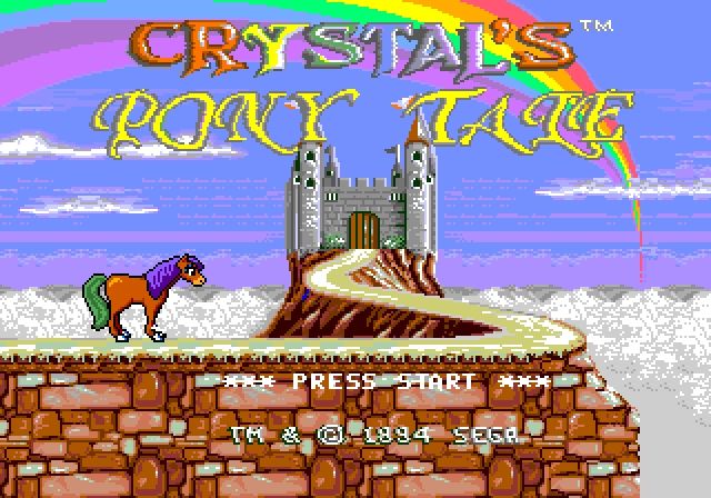 Main menu for Crystal's Pony Tale