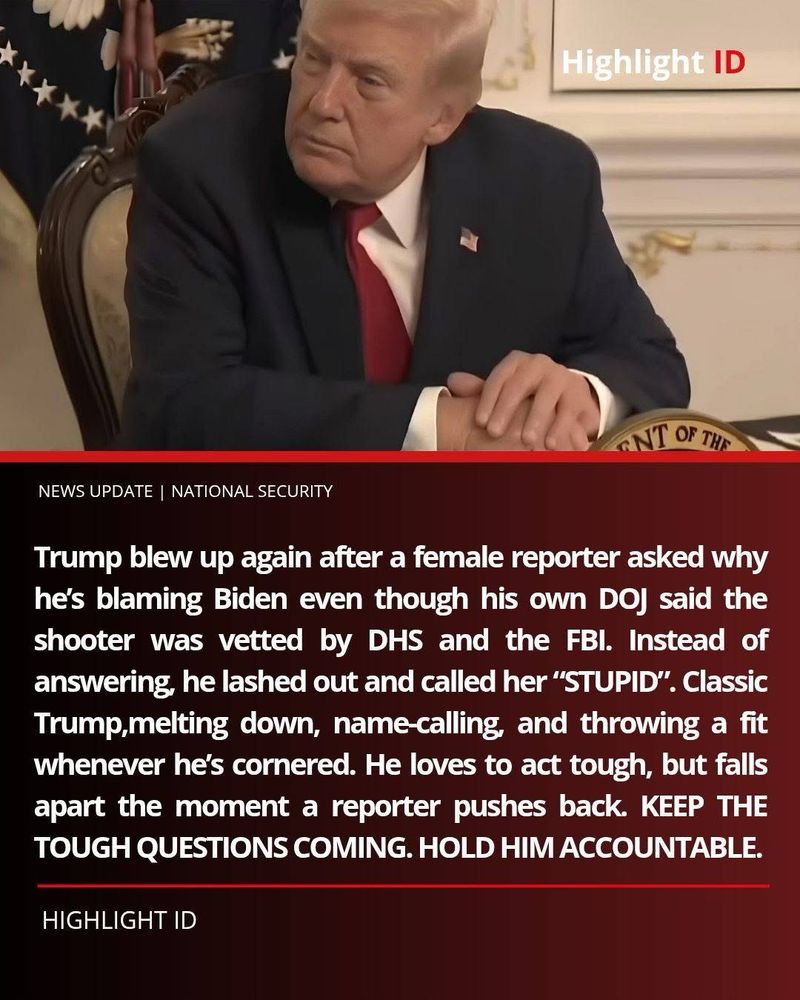 Trump blew up during questioning about shooter. He falls apart when pushed. KEEP PUSHING HIM. 