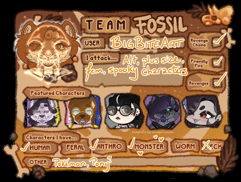 Team Fossil Card for BigBiteArt