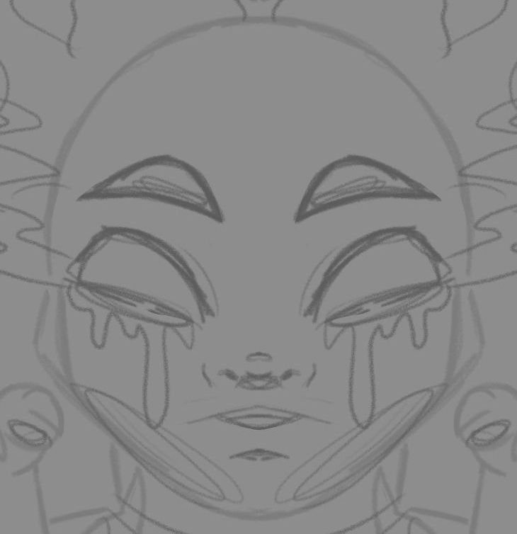 Cropped facial sketch of Halloween Icons by BigBiteArt - Ghost