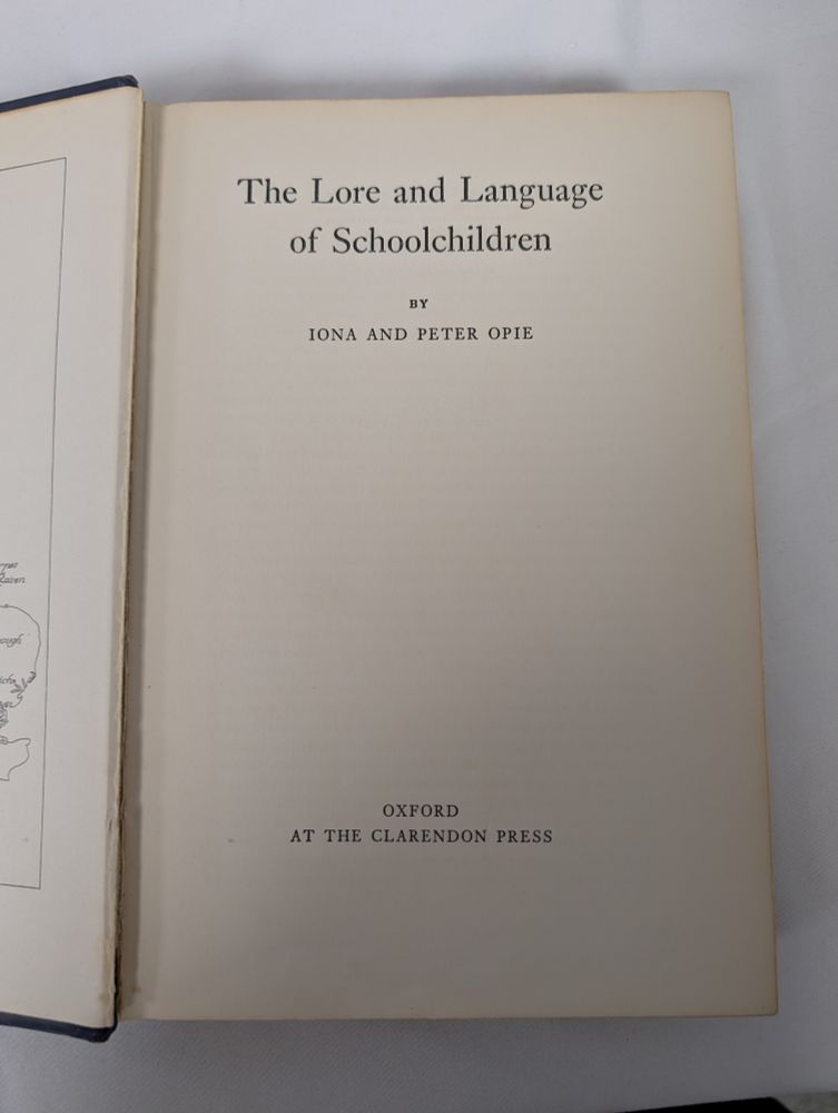 A copy of The Lore and Language of Schoolchildren by Iona and Peter Opie