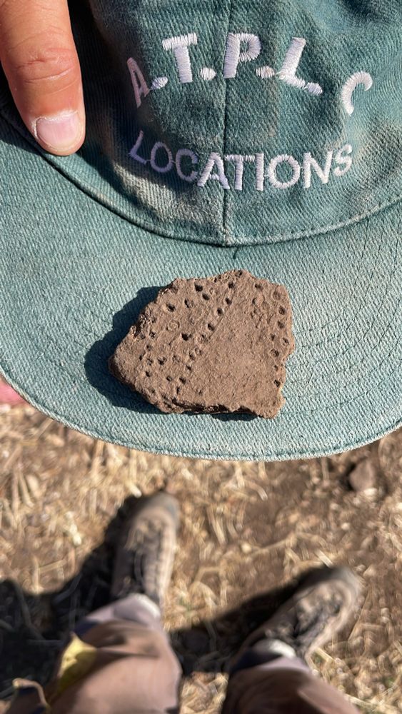 Middle Bronze Age decorated sherd from Punta Ferulosu (Bonorva) 2025 excavation