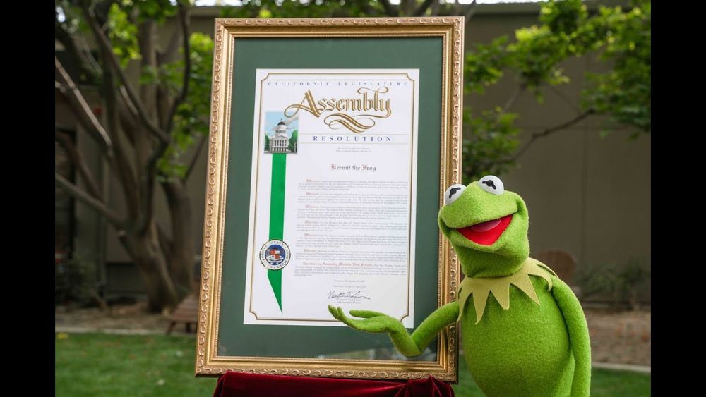 Kermit the Frog Receives a Proclamation from the State of California | The Muppets 70th Anniversary