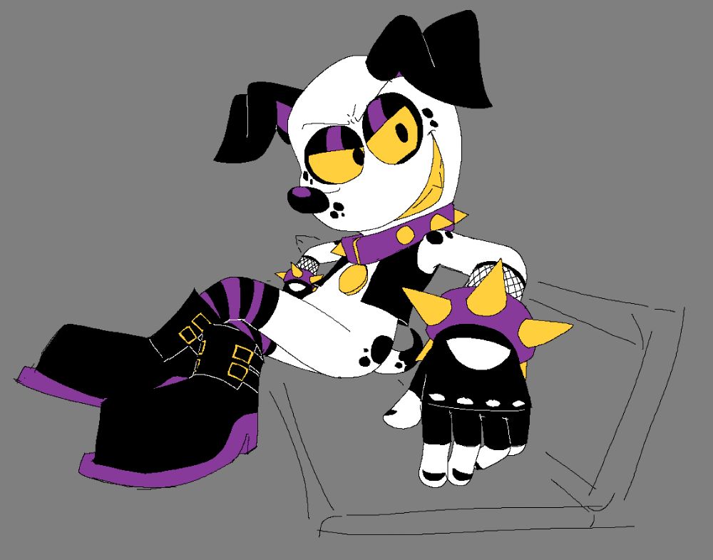 unnamed design called "punk dog", originally had an idea for this character to be like a bully-ish character