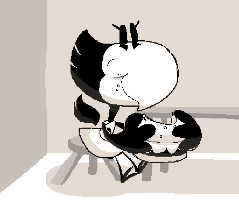 CerealScott's oc Ivy eating a burger