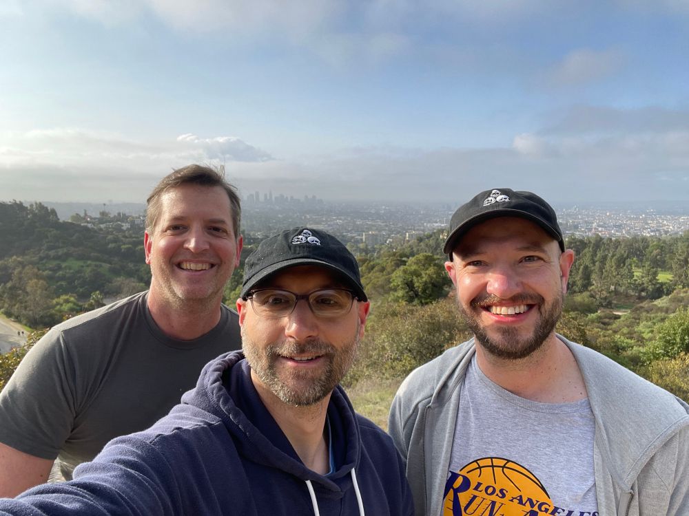 Autofocus boyz (Michael, Andrew Bertaina, and Aaron Burch) up the mountain.