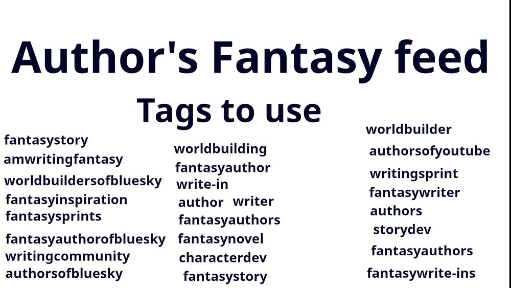 Author's Fantasy Feed Tags to use