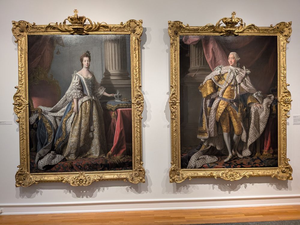 Large paintings of a queen and king